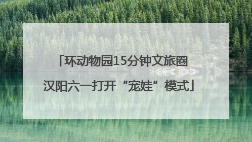 环动物园15分钟文旅圈 汉阳六一打开“宠娃”模式